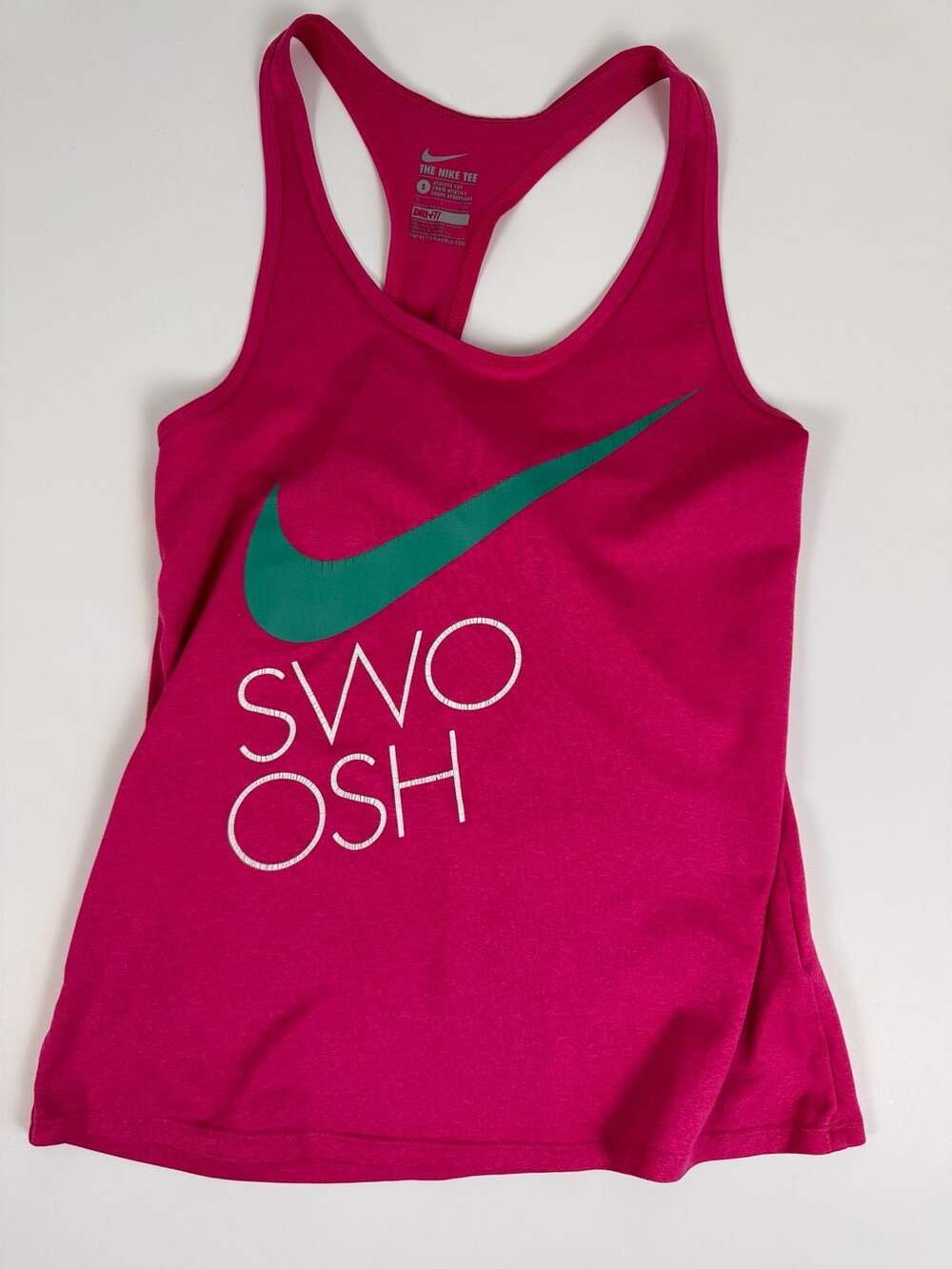 Nike Dri-FIT Racerback Tank Top Women's Size S Pink Graphic